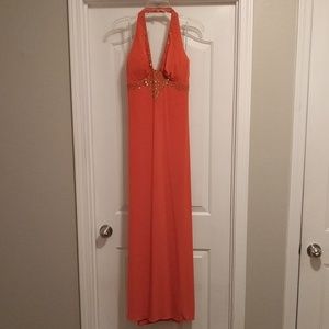 Juniors Halter Prom Dress